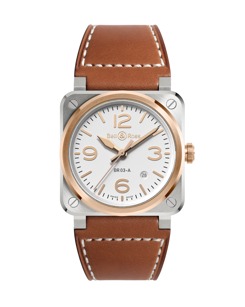 Bell & Ross BR-03 White Steel & Gold