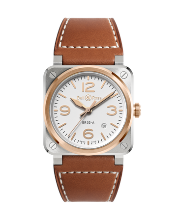 Bell & Ross BR-03 White Steel & Gold