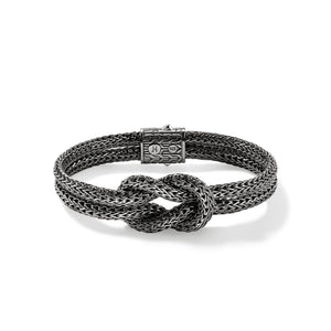 Love Knot Bracelet, Dark Silver, 10MM