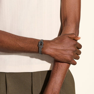 Love Knot Bracelet, Dark Silver, 10MM thumbnail