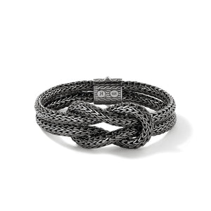 Love Knot Bracelet, Dark Silver, 13MM