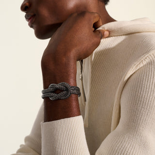 Love Knot Bracelet, Dark Silver, 13MM thumbnail