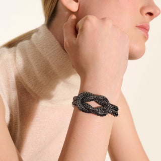 Love Knot Bracelet, Dark Silver, 13MM thumbnail