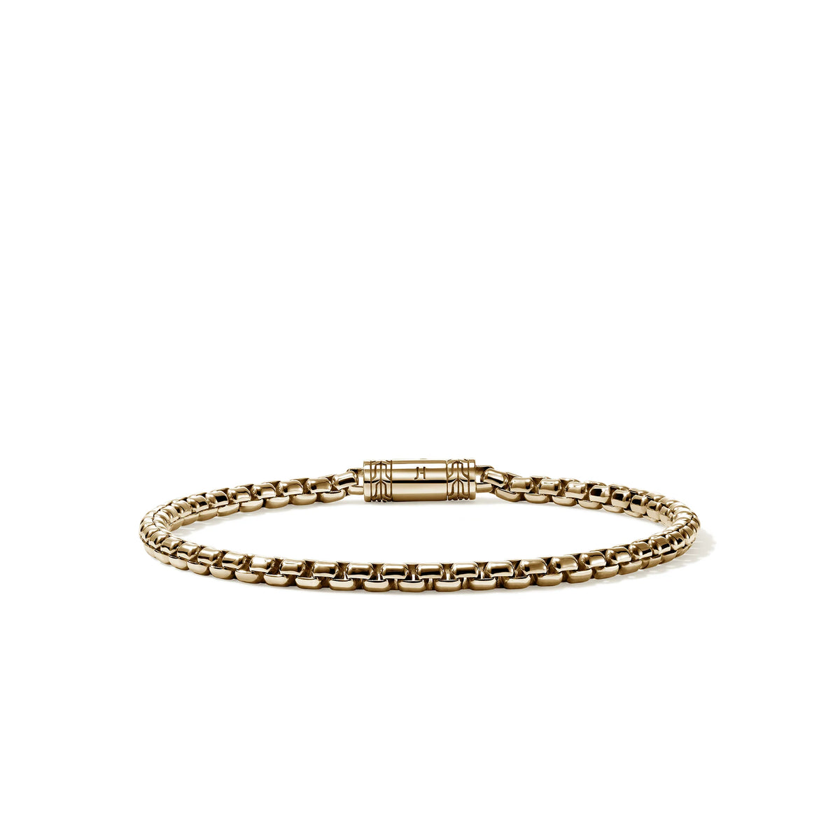 John Hardy Box Chain Bracelet, Gold, 3.7MM