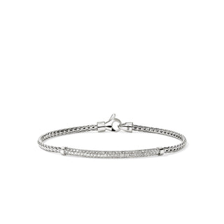 JH Essential Pavé Bracelet, Sterling Silver, Diamonds, 2.5MM thumbnail