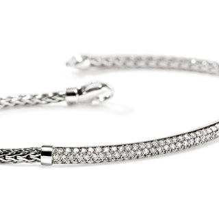 JH Essential Pavé Bracelet, Sterling Silver, Diamonds, 2.5MM thumbnail