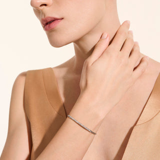 JH Essential Pavé Bracelet, Sterling Silver, Diamonds, 2.5MM thumbnail