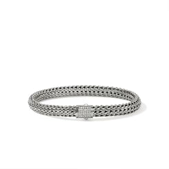 John Hardy Icon Bracelet, Sterling Silver, Diamonds, 6.5MM thumbnail
