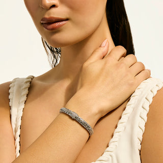 John Hardy Icon Bracelet, Sterling Silver, Diamonds, 6.5MM thumbnail