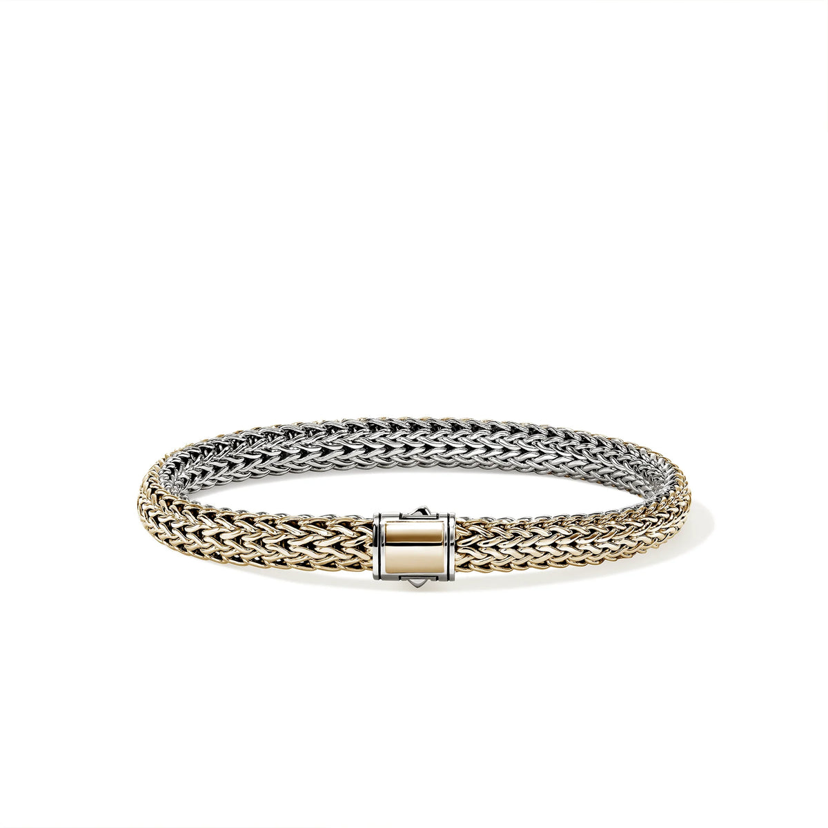 John Hardy Icon Bracelet, Reversible, Gold, Sterling Silver, 6.5MM