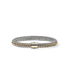 John Hardy Icon Bracelet, Reversible, Gold, Sterling Silver, 6.5MM thumbnail