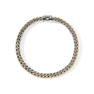 John Hardy Icon Bracelet, Reversible, Gold, Sterling Silver, Diamonds, 6.5MM thumbnail
