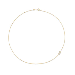 Single Diamond Initial Necklace thumbnail