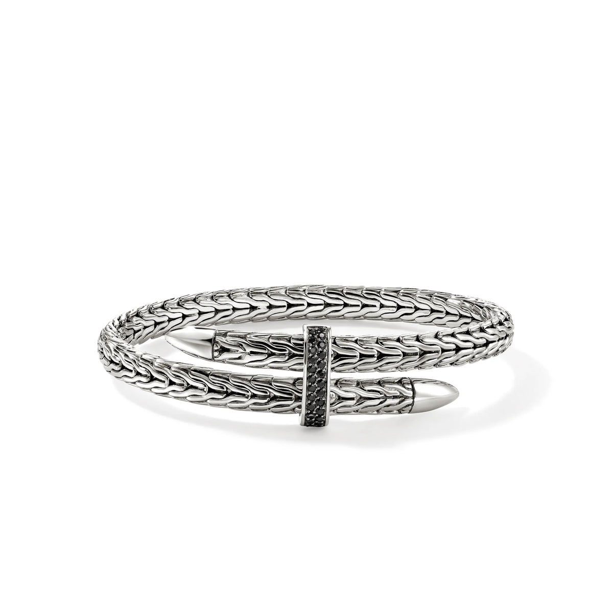 John Hardy Spear Flex Cuff, Sterling Silver, Gemstones, 5.5MM