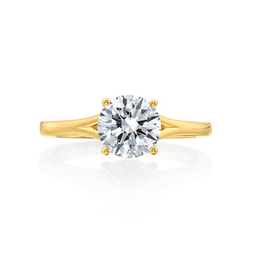 River North Round Solitaire Split Shank Wedding Ring