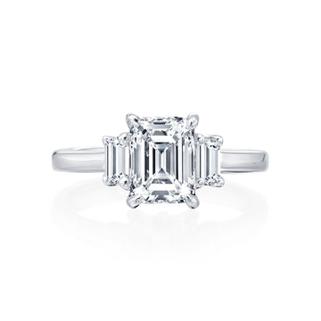 Gold Coast 3 Stone Emerald Wedding Ring