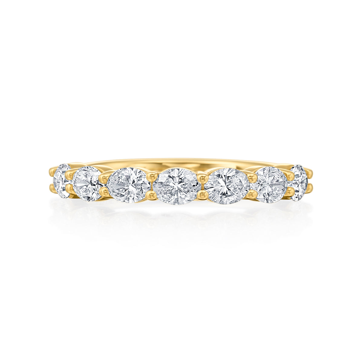 River North Oval Diamond Wedding Band