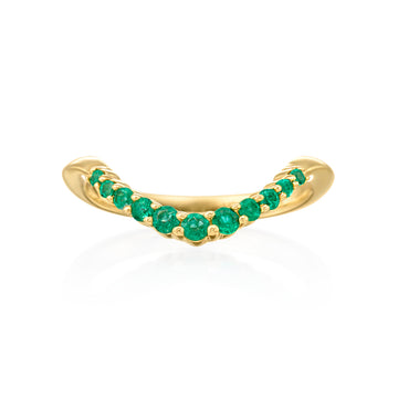 Lincoln Park Emerald U curve Wedding Band