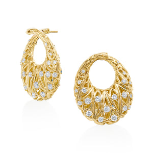 "Porta" Reversible Intertwined Hoop Earrings