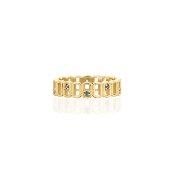 Dog Tag Ring With Stones