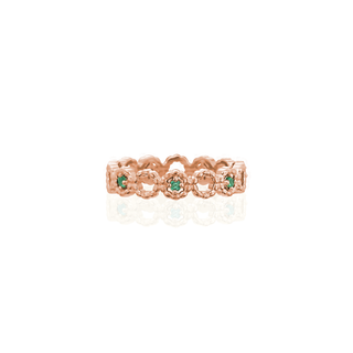 Scalloped Ring With Stones thumbnail