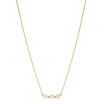 Date Pendant Necklace