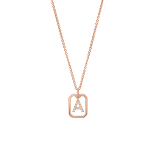 Customizable Initial in Frame Necklace thumbnail