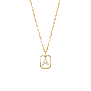 Customizable Initial in Frame Necklace