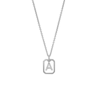 Customizable Initial in Frame Necklace thumbnail
