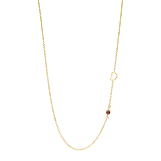 Initial and Gemstone Necklace thumbnail