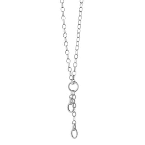 20‚Äù "DESIGN YOUR OWN" LARGE LINK STERLING SILVER CHARM CHAIN NECKLACE, 2 CHARM STATIONS