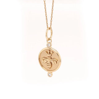 "Queen Bee" 18K Gold Necklace with Diamonds thumbnail