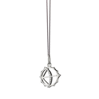 MINI "APOLLO" STERLING SILVER CHARM WITH SAPPHIRES - STRENGTH thumbnail