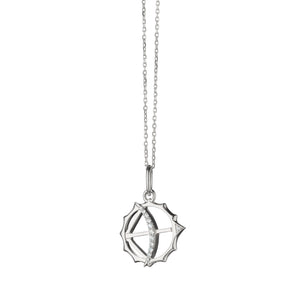 MINI "APOLLO" STERLING SILVER CHARM WITH SAPPHIRES - STRENGTH