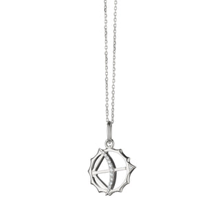 MINI "APOLLO" STERLING SILVER CHARM WITH SAPPHIRES - STRENGTH thumbnail