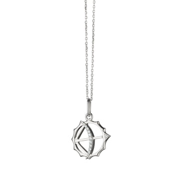 MINI "APOLLO" STERLING SILVER CHARM WITH SAPPHIRES - STRENGTH