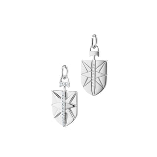 Mini Fearless Shield with White Sapphire thumbnail