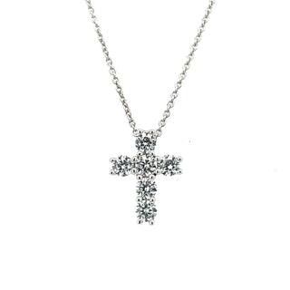 18K White Gold Cross Pendant with Diamonds thumbnail