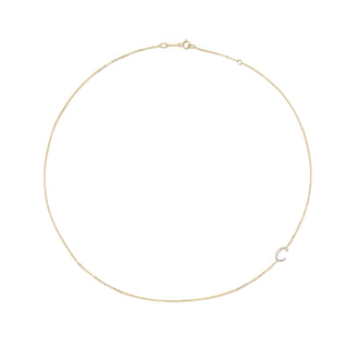 Single Diamond Initial Necklace thumbnail