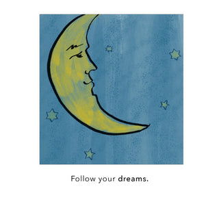 "Dream" Crescent Moon Necklace with Diamonds thumbnail