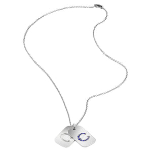 Chicago Cubs Double Dogtag Sapphires (Lab Grown)