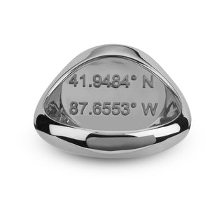 Chicago Cubs C Signet Ring Sapphires (Lab Grown) thumbnail