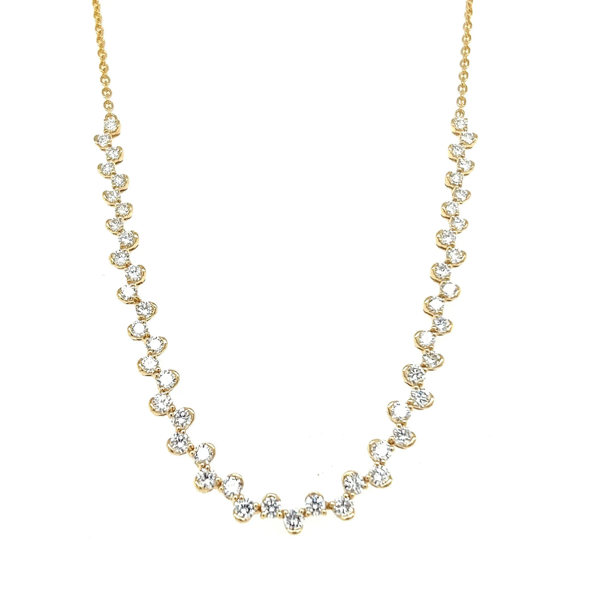 18K Yellow Gold and Diamond Necklace