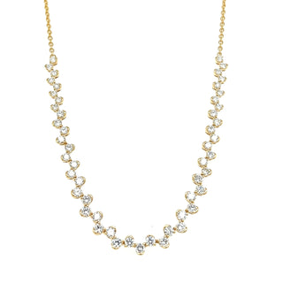 18K Yellow Gold and Diamond Necklace thumbnail