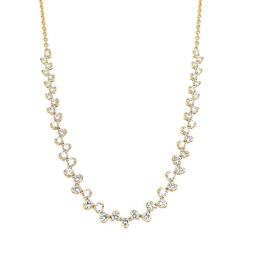 18K Yellow Gold and Diamond Necklace