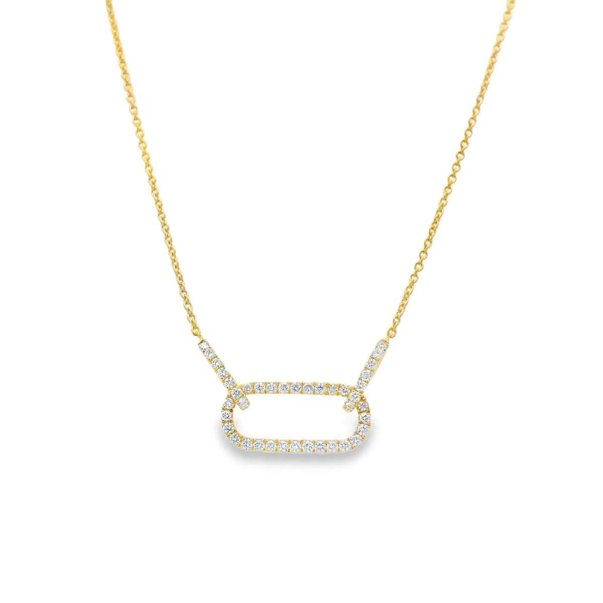 18K Yellow Gold Pendant Necklace with Diamonds