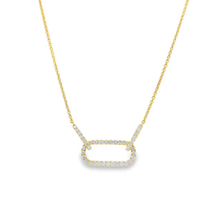 18K Yellow Gold Pendant Necklace with Diamonds thumbnail