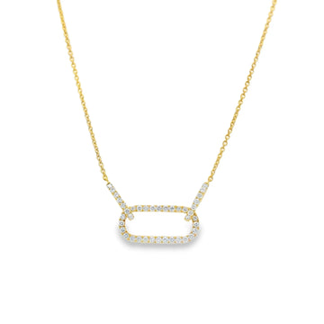 18K Yellow Gold Pendant Necklace with Diamonds