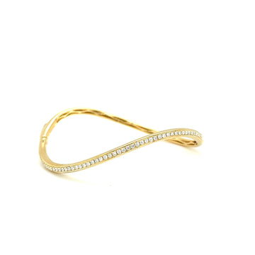 18K Yellow Gold Band with Diamonds