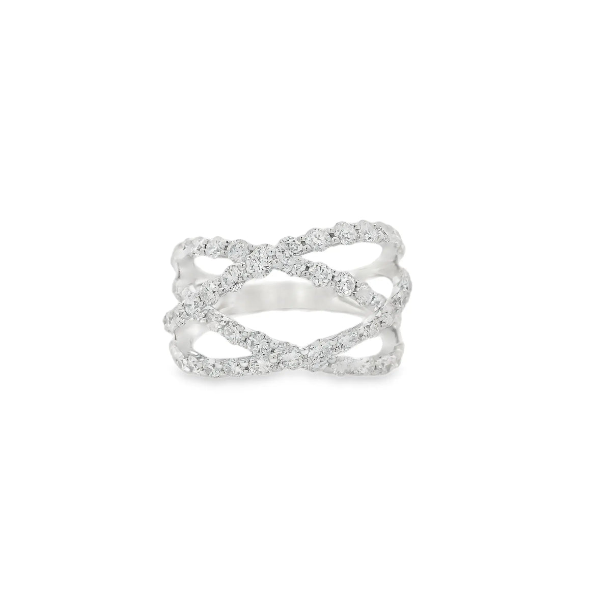 18K White Gold Ring with Diamonds